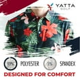 thumbnail image 6 of Yatta Golf Men Polo Shirt - Short Sleeve Golf Apparel for Standout Performance On and Off the Golf Course - Printed Golf Polos for Men Dry Fit for Sports and Casual Wear (Jungle Hibiscus) -XXL, 6 of 9