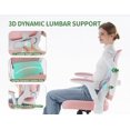 thumbnail image 4 of Silla de oficina Veratric de respaldo alto ergonómica, 181 kg, rosa, 4 of 9