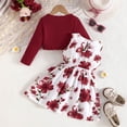thumbnail image 5 of Tiijoy Girls Outfits Bow Floral Sleeveless Dress with Ruffle Cardigan Jacket, Sizes 2-8, 5 of 8