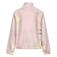 thumbnail image 6 of Jackets for Women Winter Coat Jackets Flannel Stand Collar Jacket(Pretty Pale Flowers Pink Background,Size:S-4XL), 6 of 7