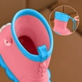 thumbnail image 5 of Yuncity Rain Boots Kids Boys Girls School Outdoor Play Comfortable Hooded Round Toe Toddler All Season Durable Soft Sole Boots Footwear Pink 5-6 Years, 5 of 8