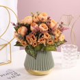 thumbnail image 7 of Conditiclusy Simulation Flower High Simulation Ornamental Realistic Bouquet 9 Heads Artificial Peony Flowers for Wedding, 7 of 7