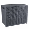 thumbnail image 2 of Xowine 1-Pack Plastic Double Laundry Baskets, Collapsible Plastic Laundry Hamper with Lids, Grey, 2 of 4