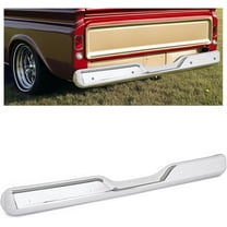 Kojem Rear Bumper Assembly for 1963-1966 GMC/Chevy Chevrolet C10 / C20 / C30 Fleet Side/Straight Bed/Flat Bedside Steel Silvery Bumper Chrome
