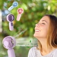thumbnail image 5 of Mini Portable Fan Bulk Cute Handheld Lightweight Small Little Personal Hand Eyelash Fan 3 Speeds USB Rechargeable for Women Men Indoor Outdoor Makeup Travel Camping (black, 6 Pcs), 5 of 6