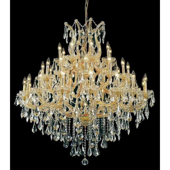 2801 Maria Theresa Collection Chandelier D:44in H:44in Lt:37 Gold Finish (Royal Cut Crystals)
