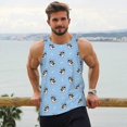 thumbnail image 6 of Logiee French Bulldog Puppy Print Men's Workout Tank Top,Quick Dry Workout Tank Top,Gym Muscle Tee,Fitness Bodybuilding Sleeveless T Shirt-X-Large, 6 of 7