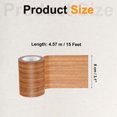thumbnail image 2 of Uxcell Wood Grain Tape, Self-Adhesive Wood Texture Repair Tape Realistic Wooden Effect Patch for Furniture Cabinets Floor Walls Orange Oak 3.1" x 15 Ft, 2 of 6