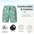 thumbnail image 2 of Kdxio Panda Bathing Print Men's Swim Trunks with Compression Liner 7 Inch Inseam Quick Dry Swim Shorts, 2 of 5