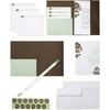 Best Occasions Green & Brown Damask Invitation Kit, 25 Count