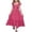 Hot Pink, variant on Girls Summer Dress Elegant Square Neck Sleeveless Backless Party Casual Outfit Summer Dresses Casual 8-9 Years