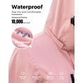 thumbnail image 6 of Wantdo Women's Short Waterproof Autumn Jacket Wind Resistant Removable Hood Rain Coat Outdoor Ski Jacket Pink XL, 6 of 9