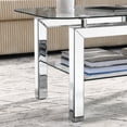 thumbnail image 4 of Rectangular Glass Coffee Table with Mirrored Stainless Steel Legs / Ample 2 - tier Storage in Living Areas, 4 of 6