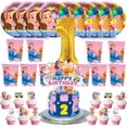 Ms Birthday Rachel 1st Cups Party Supplies Plates Fans Decorations Cake ...