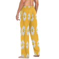 thumbnail image 6 of Yellow Daisies Men's Lightweight Pajama Bottoms Stretch Elastic Waist Side Pockets Spring Fall, 6 of 7