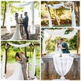 thumbnail image 6 of 2 Panels Wedding Arch Draping Fabric 6 Yards Chiffon Backdrop Curtain for Wedding Ceremony Party Bridal Shower Reception Decoration, 6 of 7
