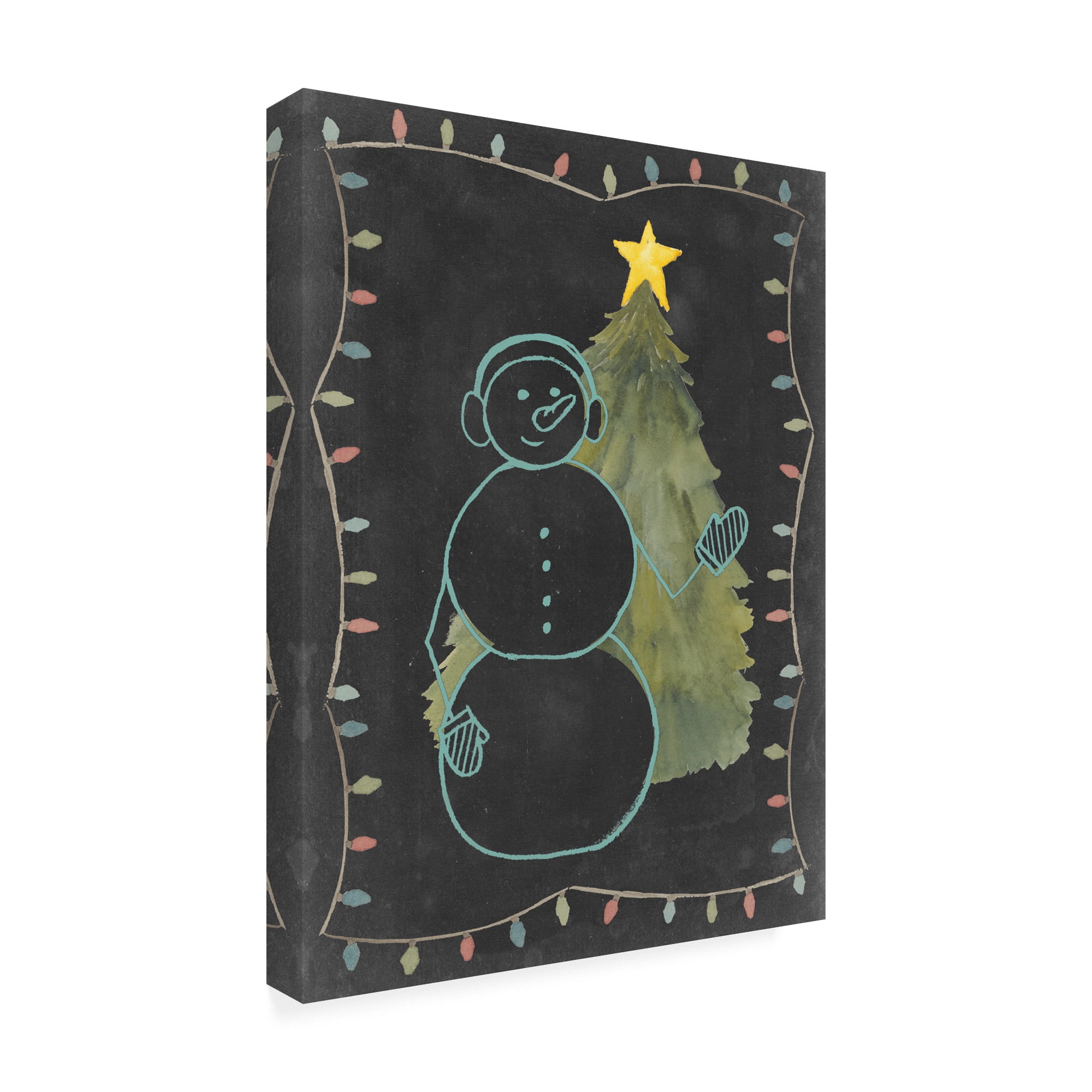 Trademark Fine Art 'Chalkboard Snowman II' Canvas Art by Grace Popp