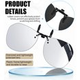 thumbnail image 6 of Joopin Polarized Clip on Sunglasses for Women Men Rimless Flip Up Anti-Glare Driving Glasses(Silver), 6 of 9