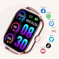 thumbnail image 4 of Reloj inteligente unisex con función de teléfono, asistente de voz, alerta de mensajes, reloj de fitness, monitor de pulso de sueño, reloj deportivo, 4 of 5