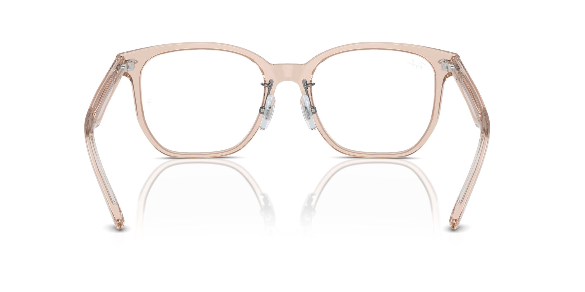 Ray-Ban Unisex Size 54 Square Optical Eyeglasses, Polished Transparent Light Brown