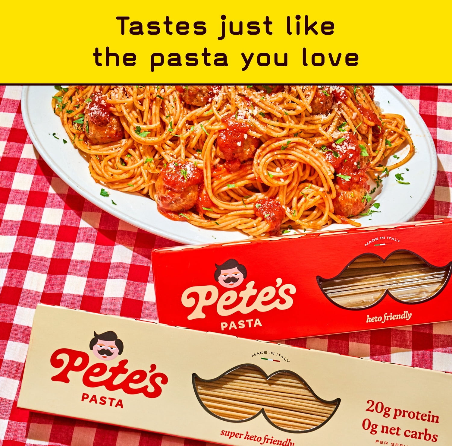 Pete's Pasta Spaghetti - 7g Low Carb and No Carb, High Protein - Authentic Italian Keto Wheat Pasta - 3 Pack, 8oz.