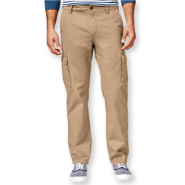 Pantalones cargo casuales American Rag de pierna recta para hombre marrón 30W x 32L