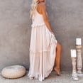 thumbnail image 3 of Vestido de playa fluido en capas plisado para mujer, XL, 3 of 3