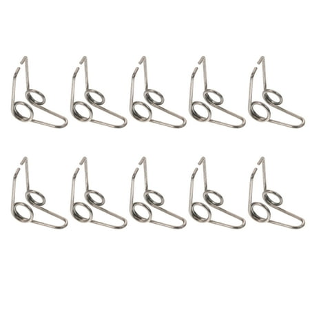 

10Pcs Trumpet Watergate Key Springs Drain Clique Trumpet Accessories (Silver)