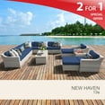 thumbnail image 2 of New Haven 13 Piece Outdoor Wicker Patio Furniture Set 13a, 2 of 7