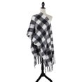 thumbnail image 3 of StylesILove Women Fluffy Buffalo Check Tassel Cozy Scarf Winter Shawl Fashion Wrap, 3 Colors (White), 3 of 3