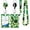 Green Daisy, variant on ID Badge Holder with Breakaway Lanyard and Retractable Reel Clip, Green Daisy