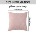 thumbnail image 5 of Unique Bargains Short Plush Solid Living Room Decorative Pillow Covers (2 Count) Pink 18" x 18", 5 of 6