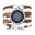 thumbnail image 1 of Línea de alucinaciones repetitiva Pulsera de cuero Negro trenzado pulsera de cuerda de amor Unbranded M, 1 of 3