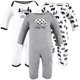 thumbnail image 1 of Hudson Baby Girls Mono de algodón unisex Oso Gris Negro 0-3 meses Baby Bear Gris Negro 0-3 meses EE. UU., 1 of 1