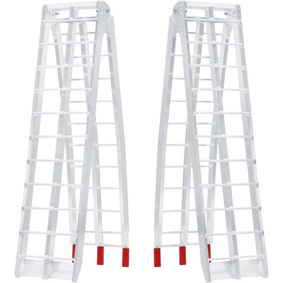 2PCS 89'' x 11''Loading Ramp, 3000 Lbs Capacity Folding Ramp Aluminum Truck Ramps Portable Trailer Ramps for Motorcycles, Ebikes, Dirtbikes and ATVs, Heavy Duty Loading Ramps Ideal