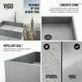 thumbnail image 4 of VIGO Coca Concreto Stone Rectangular Bathroom Vessel Sink in Gray with Cass Vessel Faucet and Pop-Up Drain in Brushed Nickel-VGT2091, 4 of 14