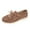 Brown, variant on XIMIN Women's Flock Mid Heel Business PU Leather Loafers Work Casual Shoes Soft Sole Slip-On Cute Bowknot Ballerina Flats Lightweight Comfortable Fall Causal Shoes Walking