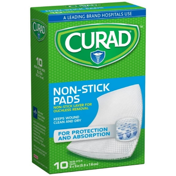 Curad Non-Stick Pads 2" X 3" 10 Each (Pack of 6)