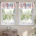 thumbnail image 2 of LALILO Kitchen Curtain Valance Feathers Watercolor And Bright Rod Pocket Window Curtain 52"x 18" Set of 2, 2 of 5