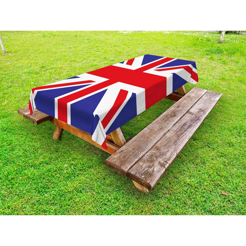 Union Jack Outdoor Tablecloth, Classic Traditional Flag United Kingdom
