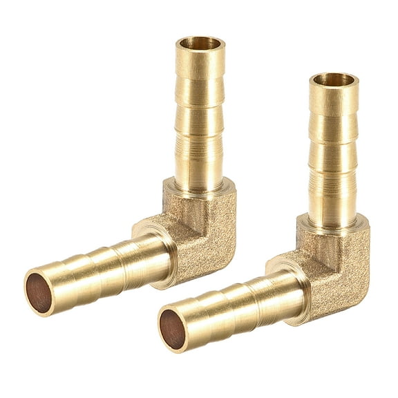 6mm Barb Brass Hose Fitting 90 Degree Elbow Pipe Connector Coupler Tubing Adapter 2 pcs