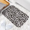 thumbnail image 5 of Black White Cow Luxury Flannel Bathroom Mats 16x24, Extra Soft and Absorbent Non-Slip Shower Rug for Bathroom Floor, 5 of 8
