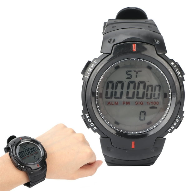 Black waterproof digital watch online