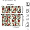 thumbnail image 4 of Christmas Curtains Valances Set,Merry Xmas Snowflake Flowers and Bells Decoration Kitchen Window Curtains Tier and Valance Curtain Set for Bedroom Living Room 54x18 & 27x36x2, 3 Panel, 4 of 5