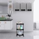 thumbnail image 4 of Estantería de esquina móvil para baño, organizador de almacenamiento para cocina, sala de estar, refrigerios, artículos de tocador, carrito rodante de tres niveles con ruedas, estante de almacenamient, 4 of 6
