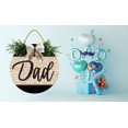 thumbnail image 4 of Eveokoki Dad Wooden Front Door Sign Rustic Round Wreath Wall Hanger Porch Decor Spring and Summer Farmhouse Decoration Housewarming Gift 12 Inches, 4 of 5