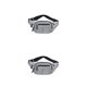 thumbnail image 4 of Riñonera de tela Oxford Qarigey para hombre con cremallera ajustable multibolsillos portátil Gris 2piezas, 4 of 6