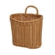thumbnail image 2 of Cesta De Almacenamiento De Plástico Cesta organizadora colgante de pared de imitación ratán marrón para decoración de cocina y baño (1 pieza) Rkxzt, 2 of 6