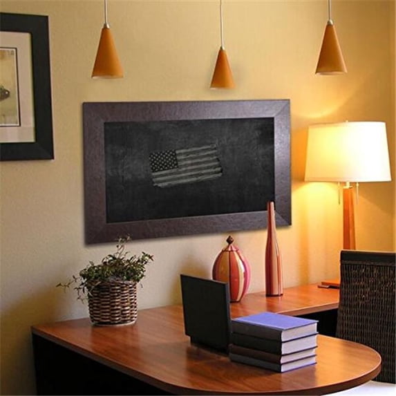 Rayne Mirrors B222496 American Made Wide Brown Leather Blackboard & Chalkboard, 30 x 102 in.
