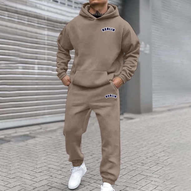 WILLBEST Sudaderas para Hombre, Conjunto De Sudadera con Capucha Deportiva De Manga Larga con Estampado De Letras Informal A La Moda De Otoño e Invierno para Hombre y Mujer XXXGrande